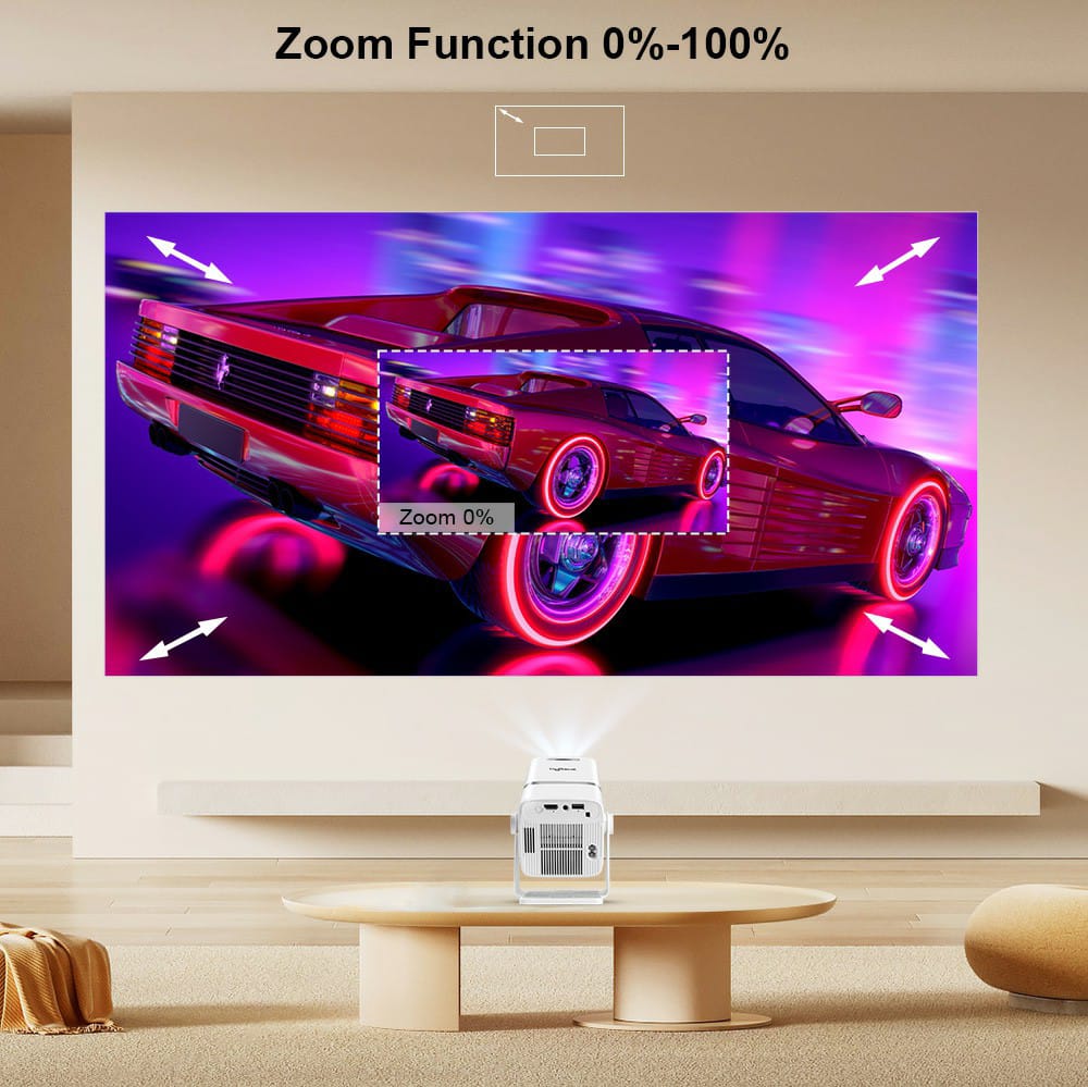 Proyector ThundeaL TD80W 4K Full HD Android WiFi 3D, para cine en casa, reuniones, video y películas.