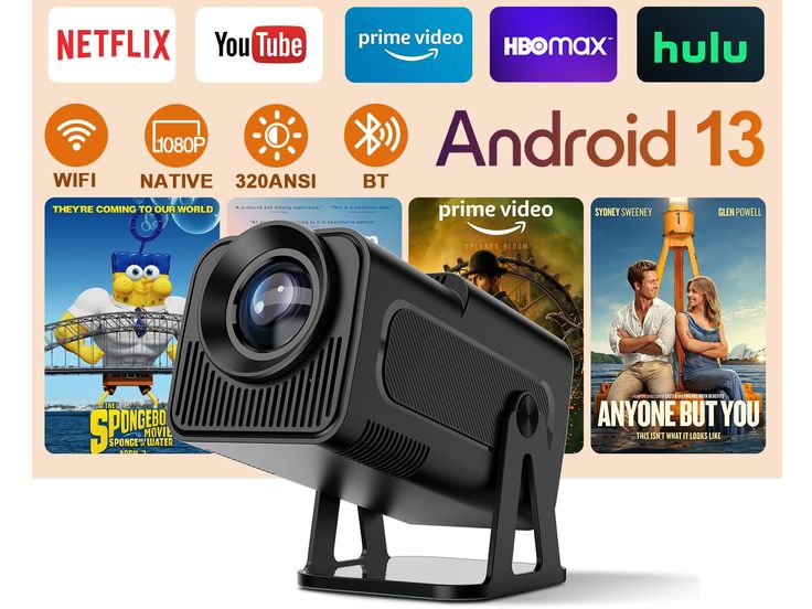 Proyector portátil Magcubic HY320 Mini - Native 1080P, Android 12, WiFi 6 y Bluetooth 5.0